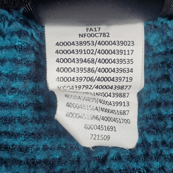 The North Face Osito 2 Fleece Jacket Womens Small Teal Fleece Full Zip Cozy Warm - Picture 11 of 14